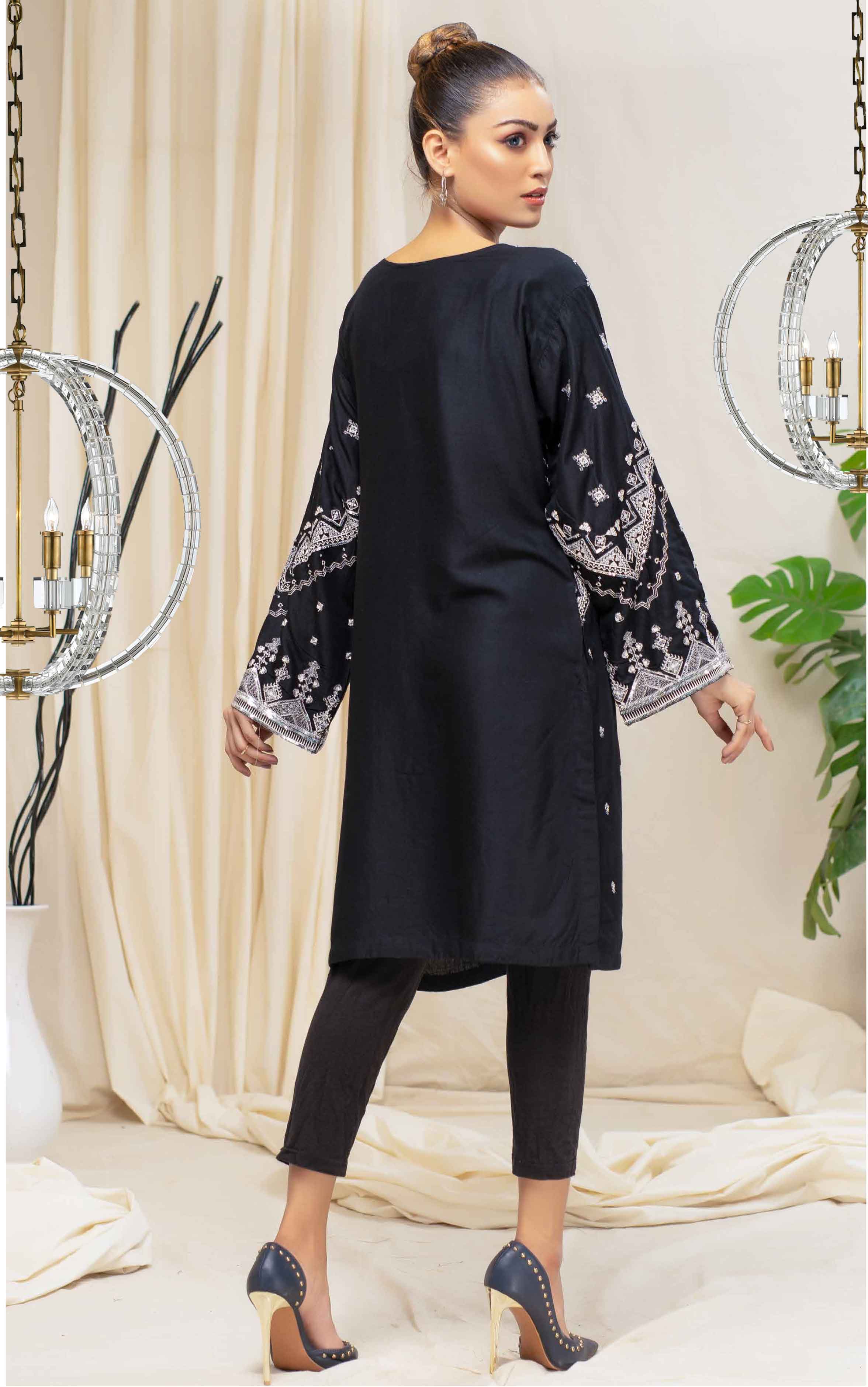 Buy RUDRA FASHION MART Women's Anarkali Long Solid Black Kurti Gown with  Printed Dupatta Kurta, Latest Georgette Long Ethnic Gown Top Dress for  Women and Girls Online In India At Discounted Prices